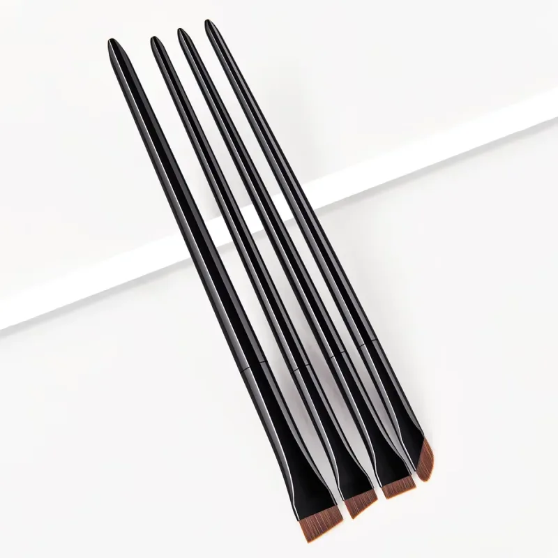 4Pcs Sichel Klinge Eyeliner Pinsel Ultra Dünne Flache Feine Eye Liner Make-Up Pinsel Flache Eyeliner Pinsel Augenbrauen Make up Pinsel