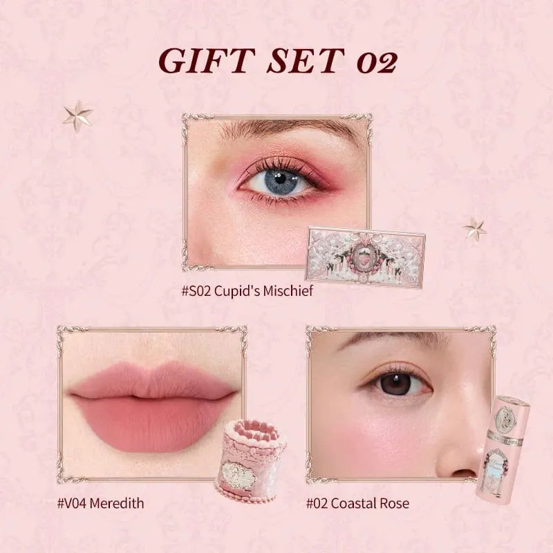 Το σετ δώρου μακιγιάζ Flower Knows Strawberry Cupid Collection περιλαμβάνει παλέτα μακιγιάζ+κρέμα χειλιών κέικ+υγρό ρουζ — image 3