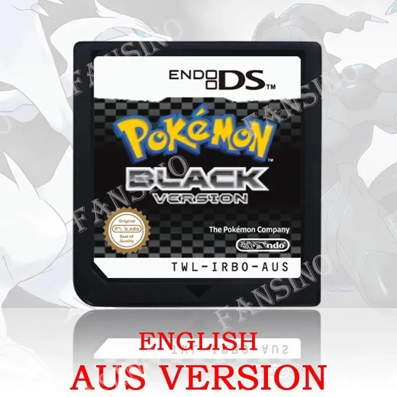 (USA EUR AUS) pokemon สีดำสีขาว 1/2 รุ่นคุณภาพสูงแท้ 1:1 แบบจำลอง DS เกมสำหรับ DS 2DS 3DS คอนโซล — image 13