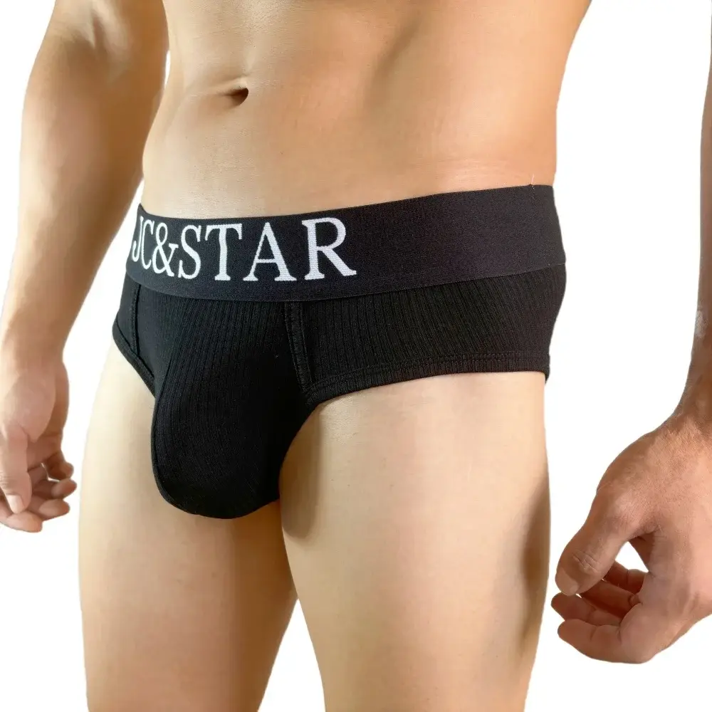 Athletic High Cut Design Sexy Man's Underwear Briefs Underpants Ribbed Cotton Sports Comfort Men Bikini Slip Men's Tanga Briefs — image 6