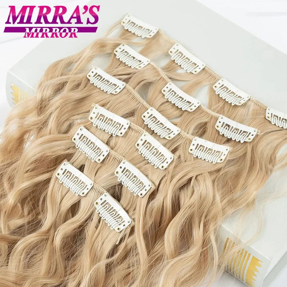 Clip In Hair Extensions 6PCS Thick Long Loose Waves Hair Extensions 20INCH Natural Soft Waves Wavy Hairpieces for Women — image 4
