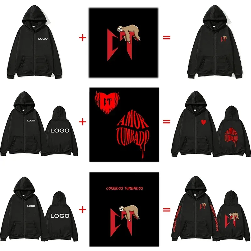 Customized Printed Zipper Hoodies Men Fashion Long Sleeve Zipper Up Sweatshirts Women Casual Personality Hoody Pullover Sudadera — image 3