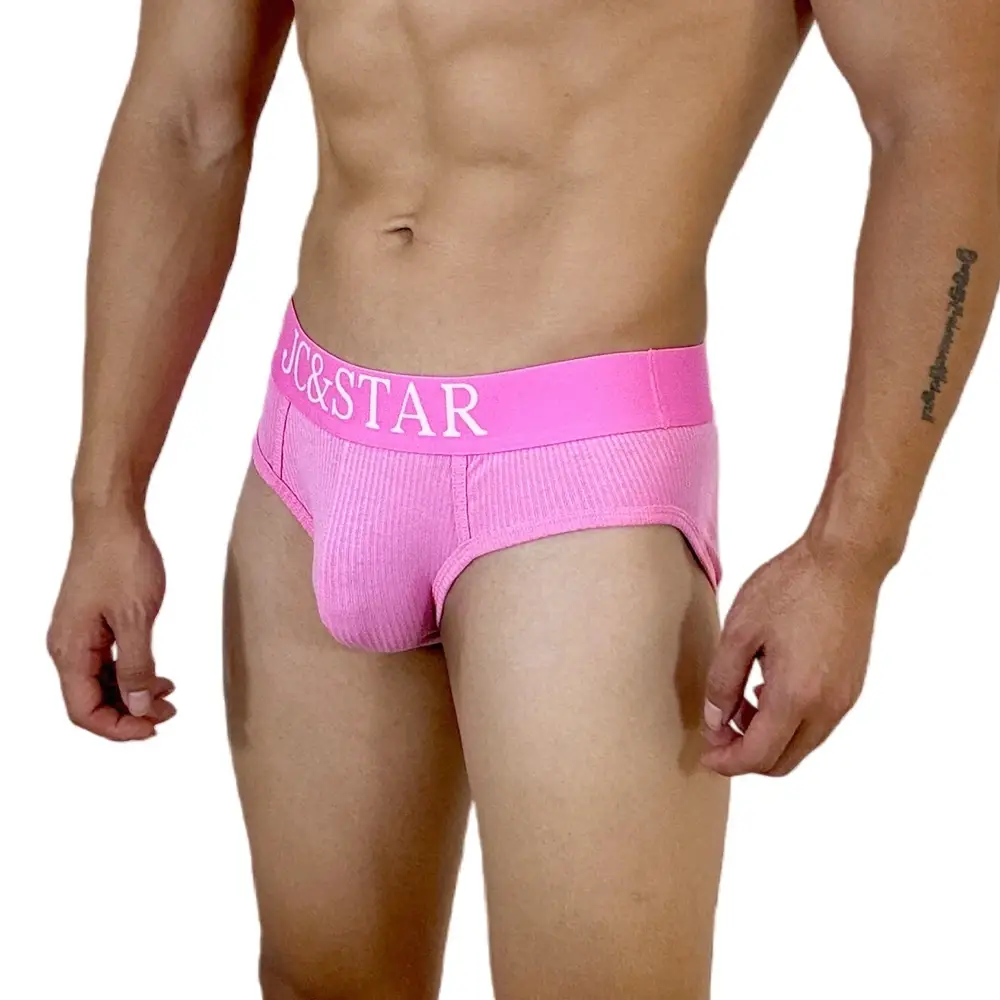 Athletic High Cut Design Sexy Man's Underwear Briefs Underpants Ribbed Cotton Sports Comfort Men Bikini Slip Men's Tanga Briefs — image 4