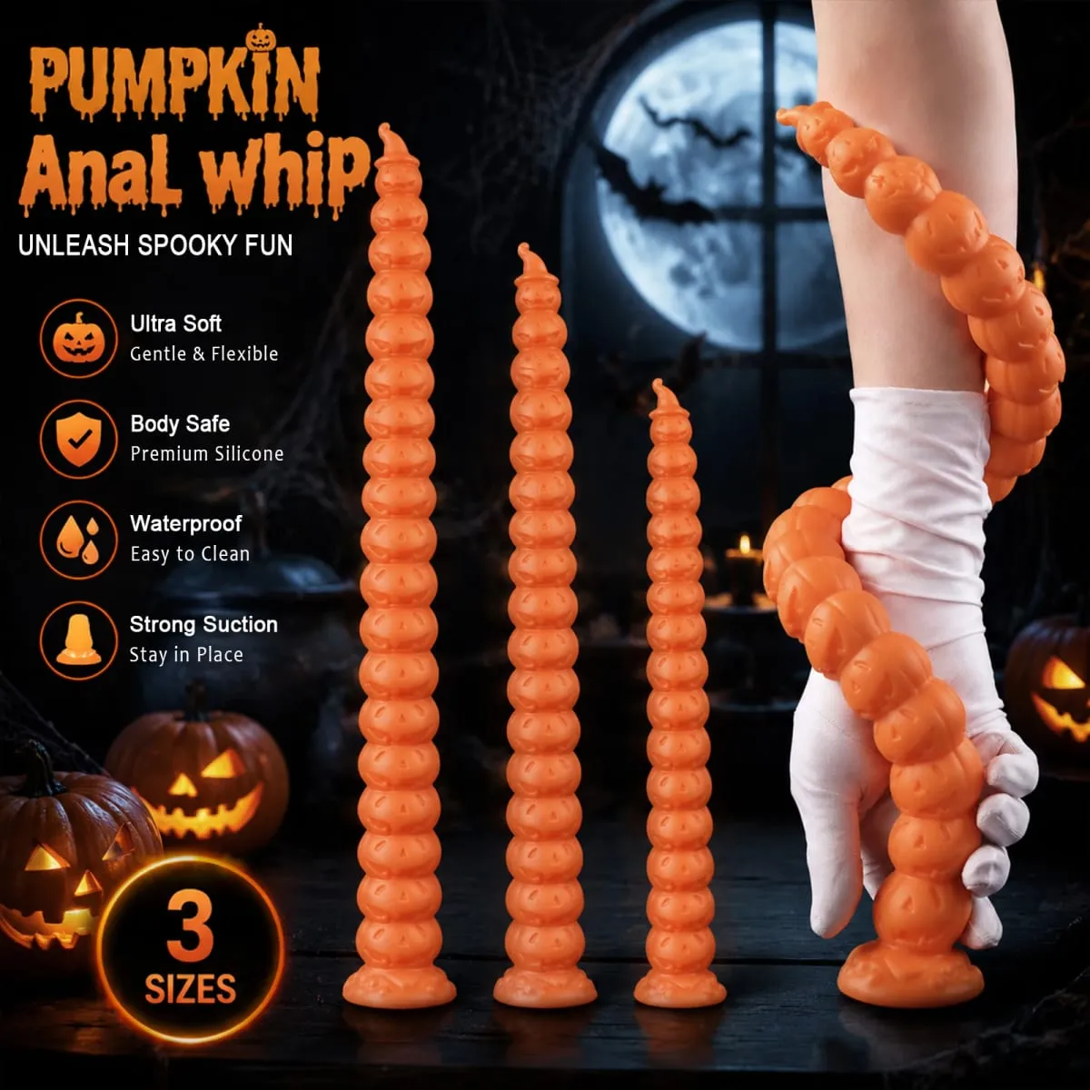 ยาว 55 ซม.ปลั๊กฟักทองDildoลึกAnal Whipนุ่มAnal Plugของเล่นสำหรับผู้ใหญ่Monster Dilator Anal Dildo Stimulatorผลิตภัณฑ์ — image 2