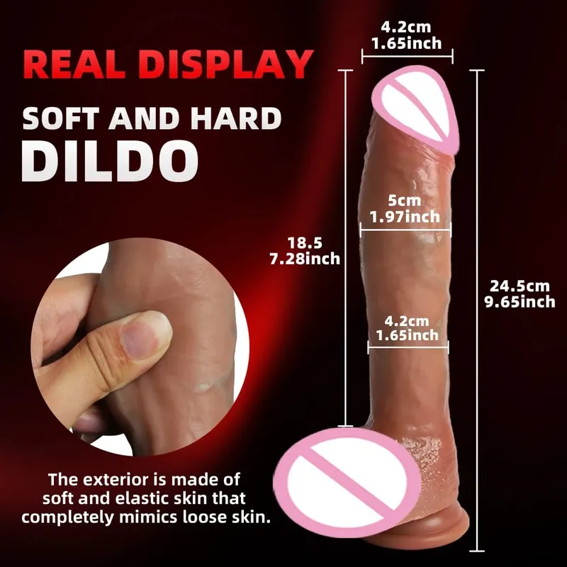 Realistic Black Dildo Vibrator Ασύρματο τηλεσκοπικό περιστρεφόμενο πέος Τηλεσκοπικό δονούμενο Dildos Dick Παιχνίδια σεξ για γυναίκες — image 8