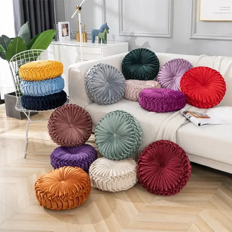 Plüsch-Kürbis-Kissen, handgefertigt, Lendenwirbelstützkissen für Sofa, Bett, Büro, nordisches Dekor — image 10