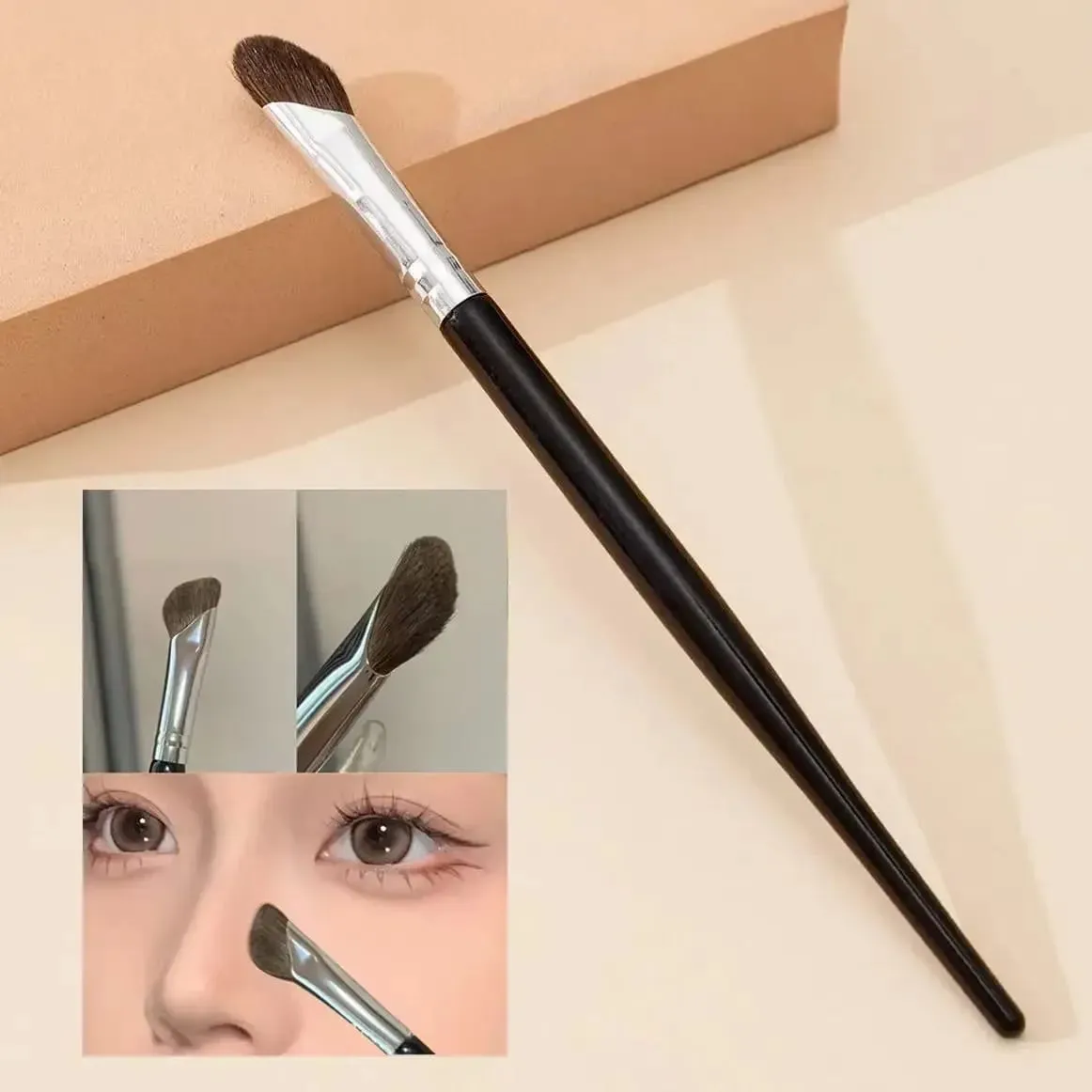 Pennello per ombretto per naso 3D Pennello per trucco per contorno viso Morbida testa per fard Evidenzia cosmetici coreani Strumenti per la bellezza del viso femminile — image 1