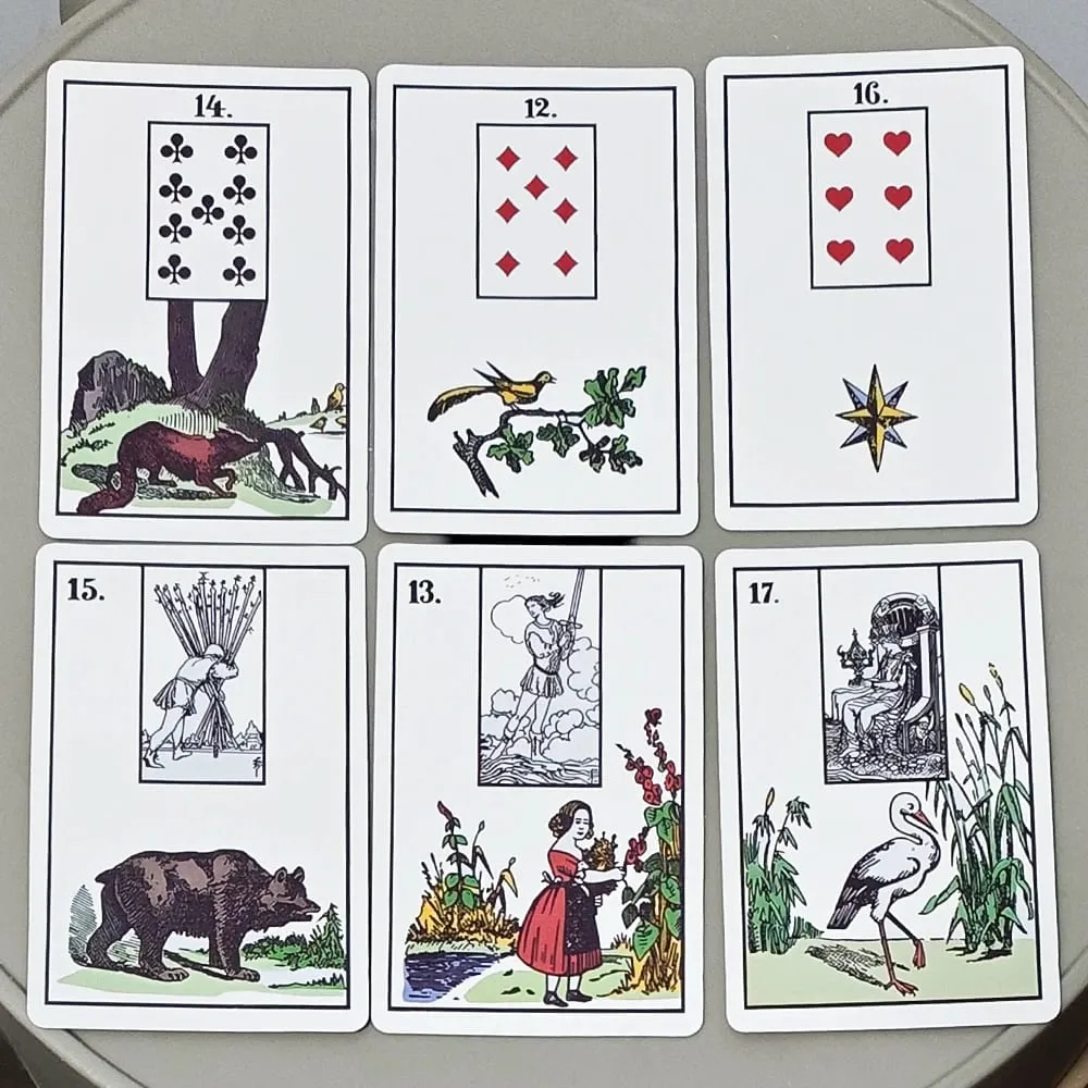 The New York Lenormand Deck – 9*6 ซม. ประวัติศาสตร์ 36 การ์ด Divination Deck สไตล์วินเทจ Cartomancy การ์ด double - embossed — image 3