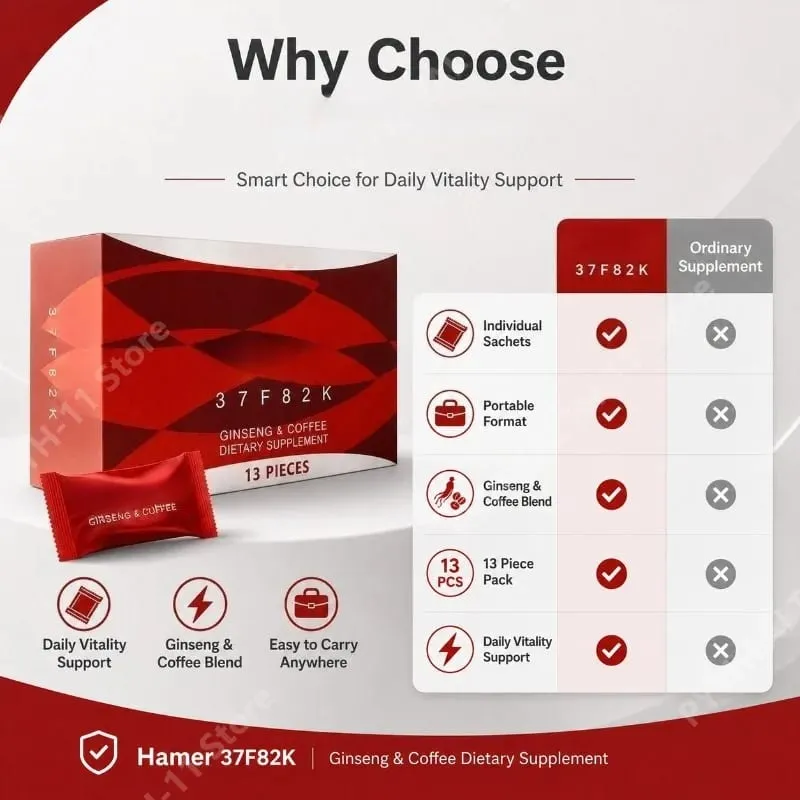 Ginseng Enerji Kahve Destek Poşetleri 13 Paket Günlük Odaklanma için Bitkisel Canlılık Takviyesi Doğal Dayanıklılık Desteği Taşınabilir Kullanım