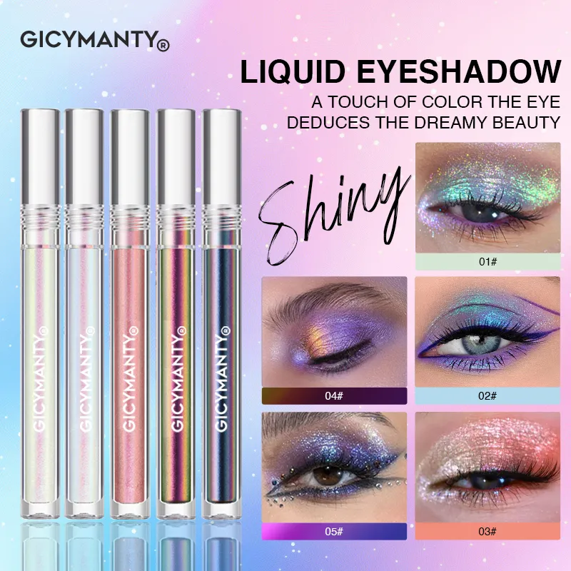 Sombra líquida camaleão polarizada, brilho brilhante, longa duração, à prova d'água, multiuso, destaque para os olhos, blush, maquiagem — image 1