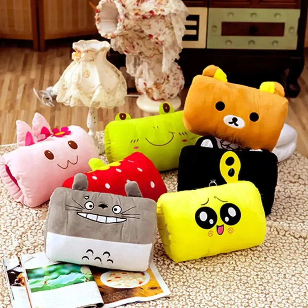 Coussin créatif chauffant pour les mains, cadeau en peluche, ours rose, oreiller en peluche pour enfants, gants chauffants pour les mains, oreiller de sieste de dessin animé pour adultes — image 5
