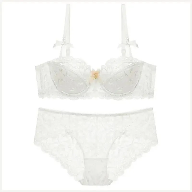 Adjustable Strap Underwire Lingerie Set for Women 2Pcs Floral Lace Bra and Panty — image 10