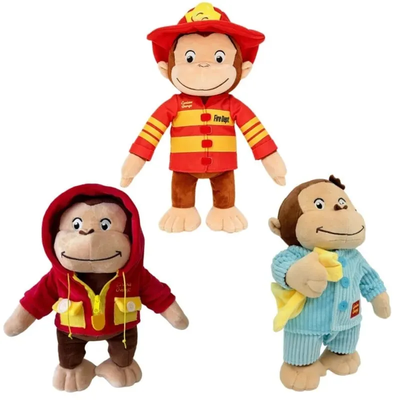 อะนิเมะใหม่Fire DeptนักผจญเพลิงCurious George Plushเด็กน่ารักCurious GeorgeลิงPlush Softสัตว์Plushieหมอนตุ๊กตาของเล่น — image 11