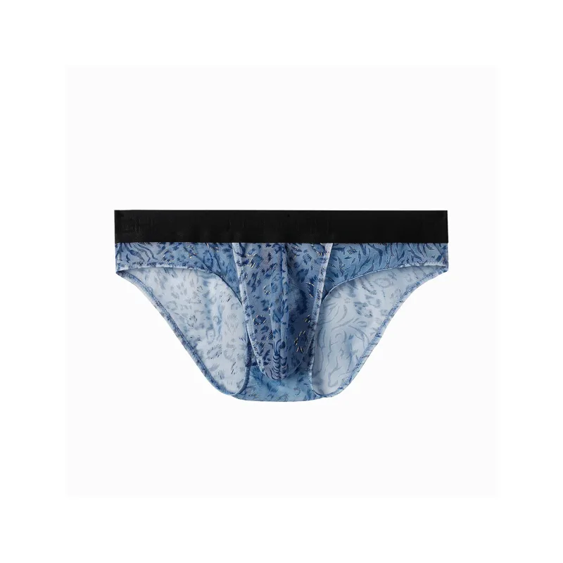 Separate Dual-Pouch-Slips für Herren, Sommer-Eisseide, durchsichtige Höschen, atmungsaktives Mesh, Leopardenmuster, für Reisen, schnell trocknende Unterwäsche — image 16