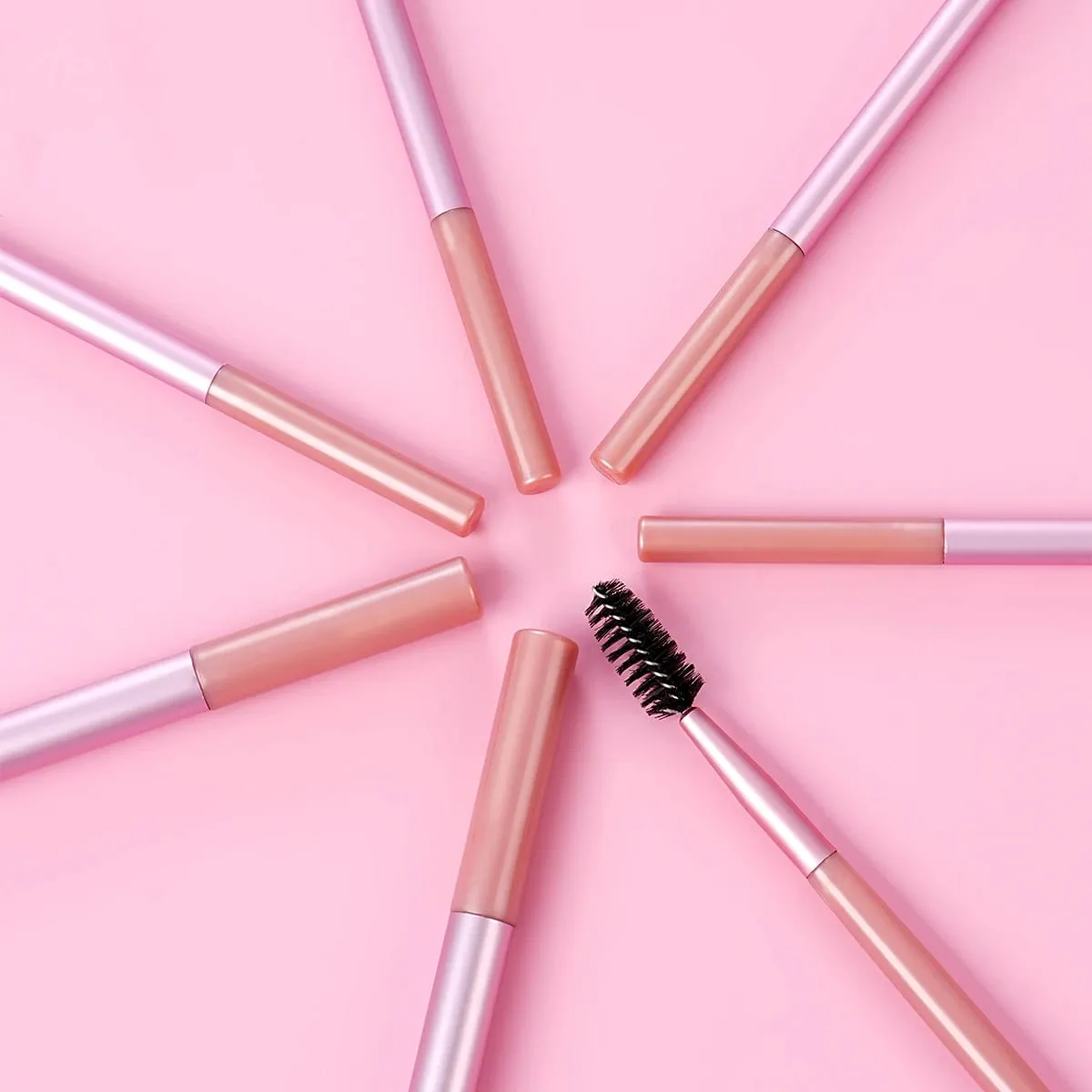 9 STK Makeup Børste Sæt Bløde børster Inkluderer professionelle øjenmakeup børster Øjenbryn Barberblad Silikone Eyeliner Stencils — image 3