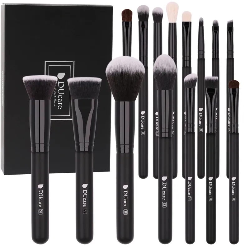 Sada profesionálních štětců na make-up DUcare 15-32 ks Sada štětců na make-up Syntetický podkladový pudr štětec s rozjasňovačem očních stínů — image 8