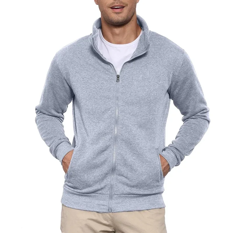 Nowa męska bluza dresowa bluza z kapturem bluza męska bez kaptura z kurtką zapinaną na zamek Outdoor Sport lekka odzież uliczna M-3XL