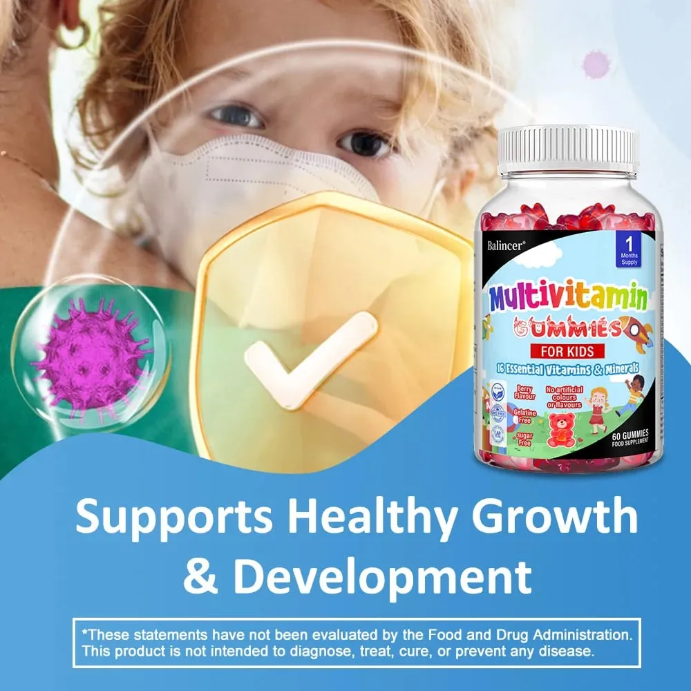 Kids Multivitamin Gummies - วิตามินและแร่ธาตุที่จำเป็น 16 ชนิด - รองรับการเจริญเติบโตและพัฒนาการที่ดี — image 4