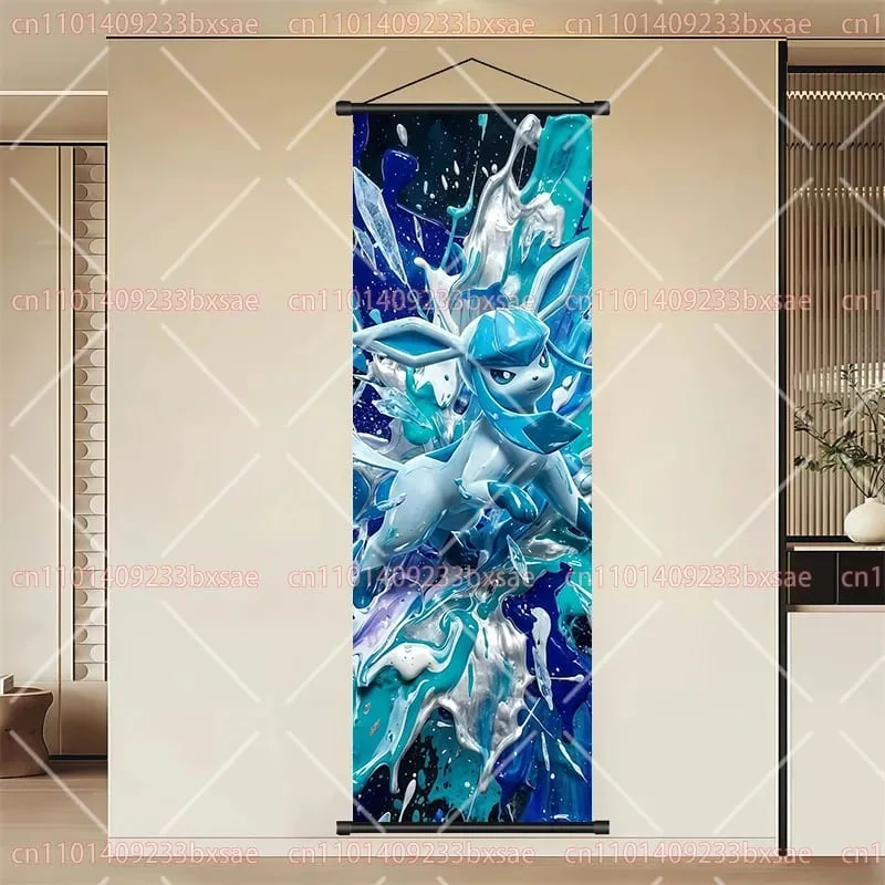Peinture en rouleau HD de dessin animé Pokémon, Eevee, Pikachu, Suicune, Charizard, Mewtwo, décoration murale de fond, affiche, cadeau pour enfants — image 11