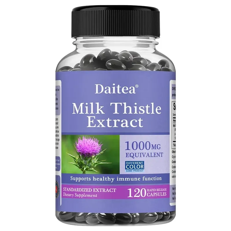 Milk Thistle Capsules - 1000mg for Health Boosts Liver Detox Antioxidants for Skin and Digestive Liver Health — image 9