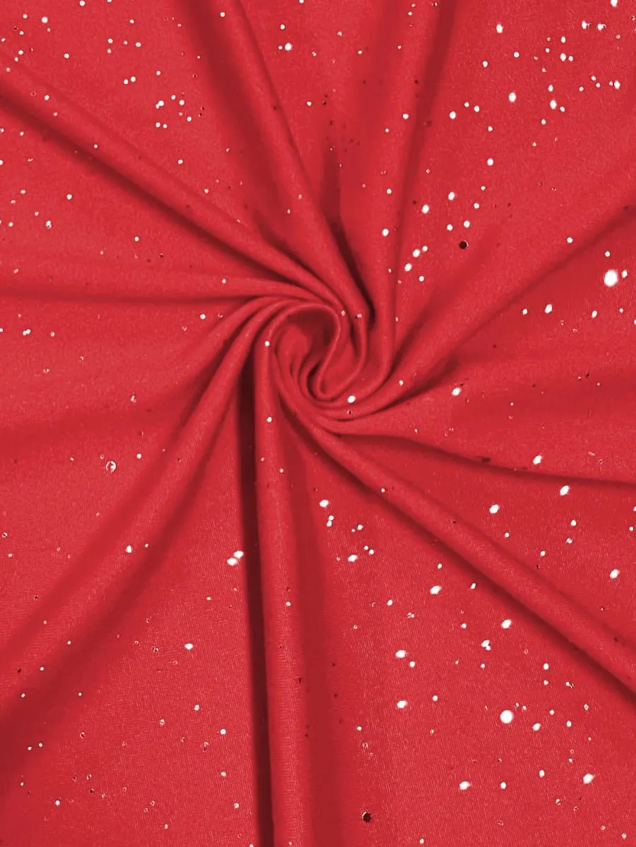 Robe élégante grande taille pour femme avec nœud torsadé brillant saupoudré de poudre avec poches et col en V — image 5