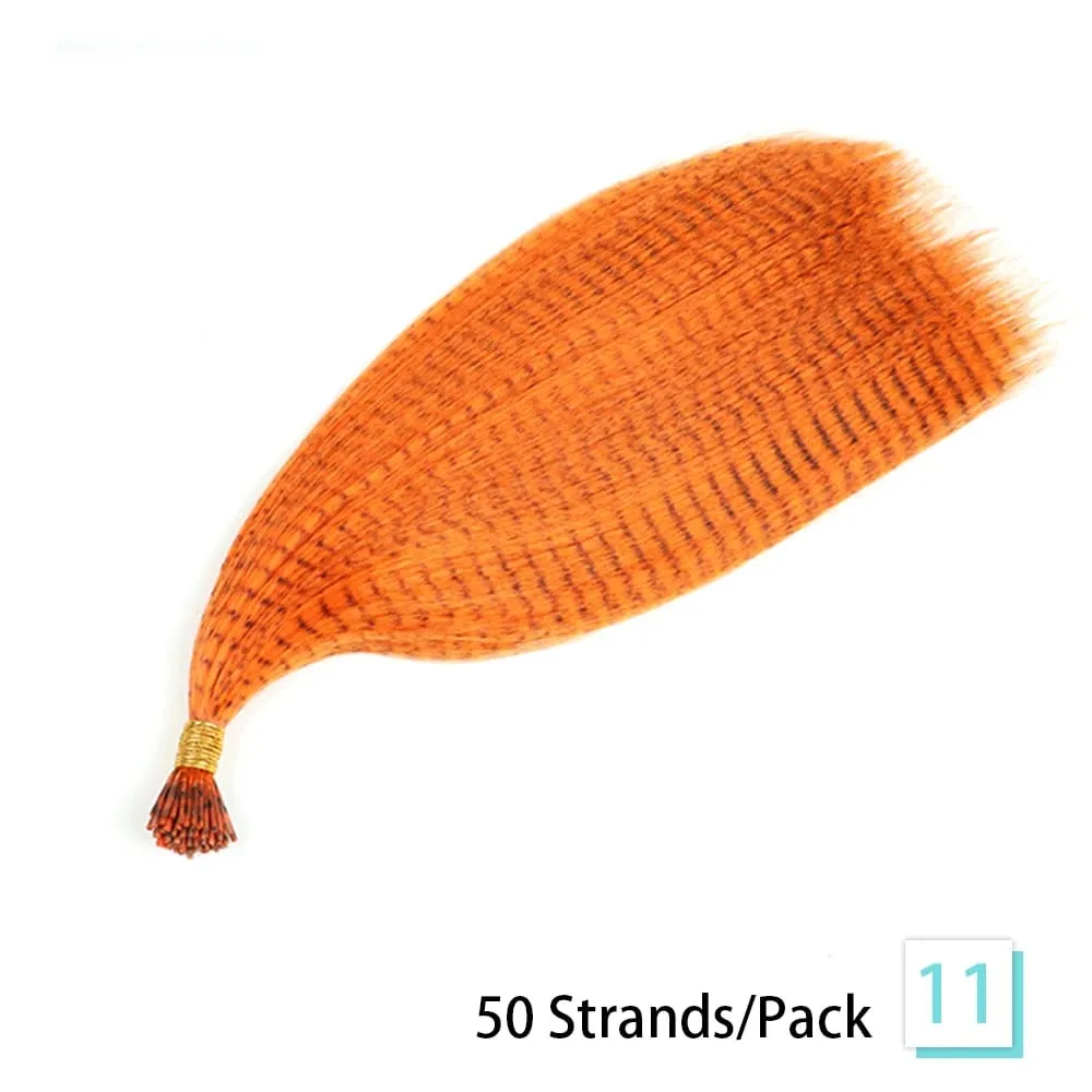 Estensioni dei capelli con piume sintetiche 16 pollici 50 fili/pacco Estensioni dei capelli colorati Estensioni delle piume dei capelli colorati per le donne — image 17