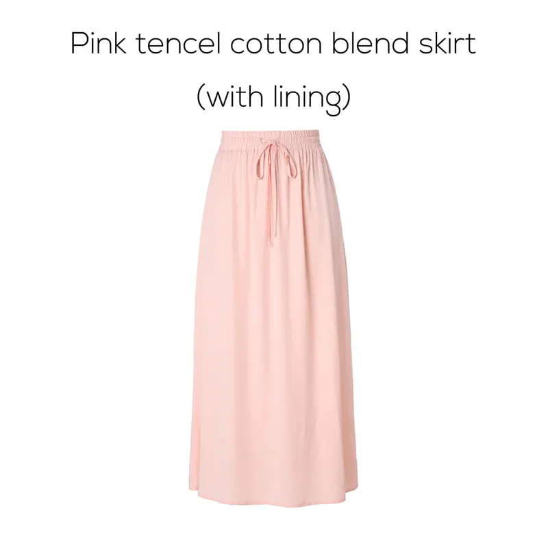 AP 2025 Gonna da donna in misto cotone con colletto rovesciato per la primavera e l'estate, comoda e casual — image 14