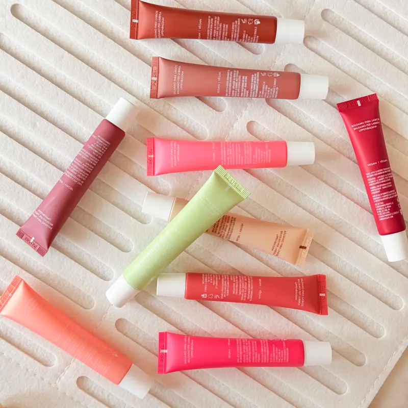 Summer Limited Rho Vanilla Beige LipBalm Set di rossetti trasparenti idratanti Tubo morbido e liscio Specchio per labbra Lucidalabbra Blum per labbra Trucco — image 1