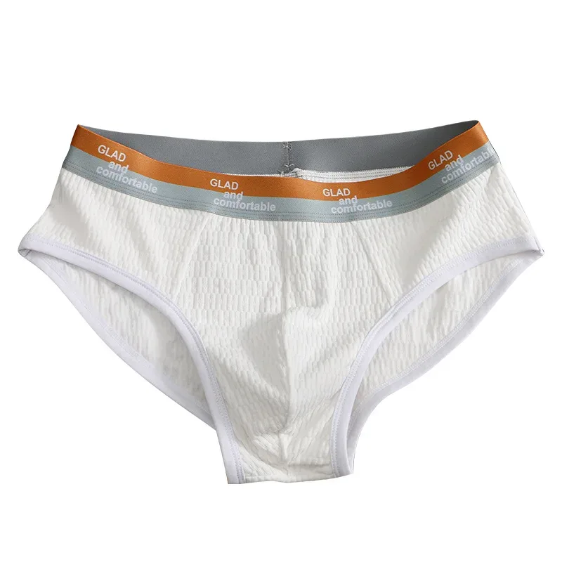 Summer New Men's Solid Color Cotton Briefs, Minimalist Breathable Thin Underwear, Trendy Trunks Male Bikini Underpants — image 14