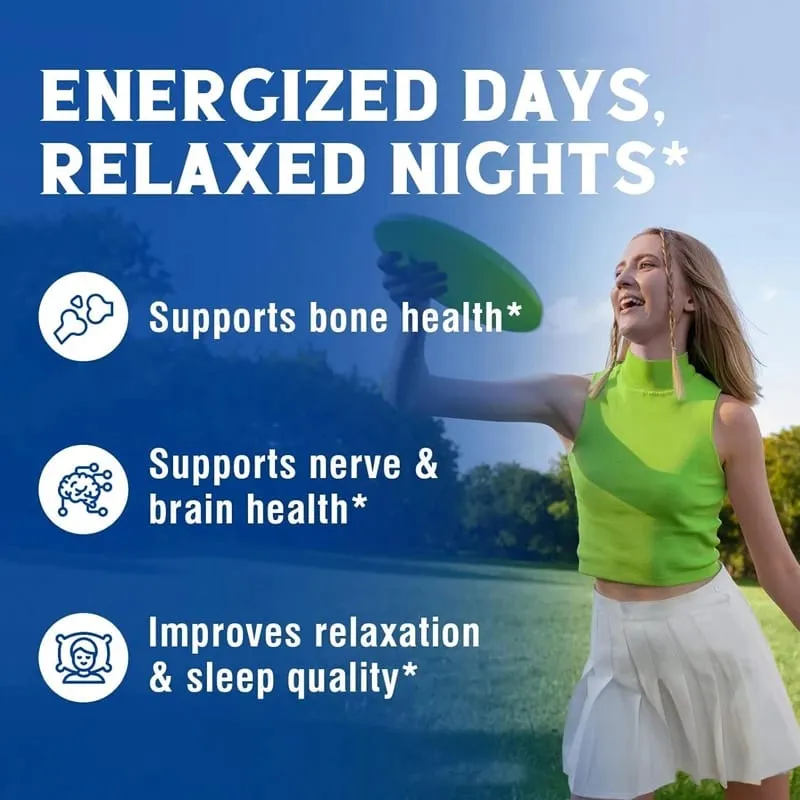 Magnesium L-Threonate Supplement Support Brain Health Nerve Function Muscle Strength Relieve Stress for Deep Sleep — image 3