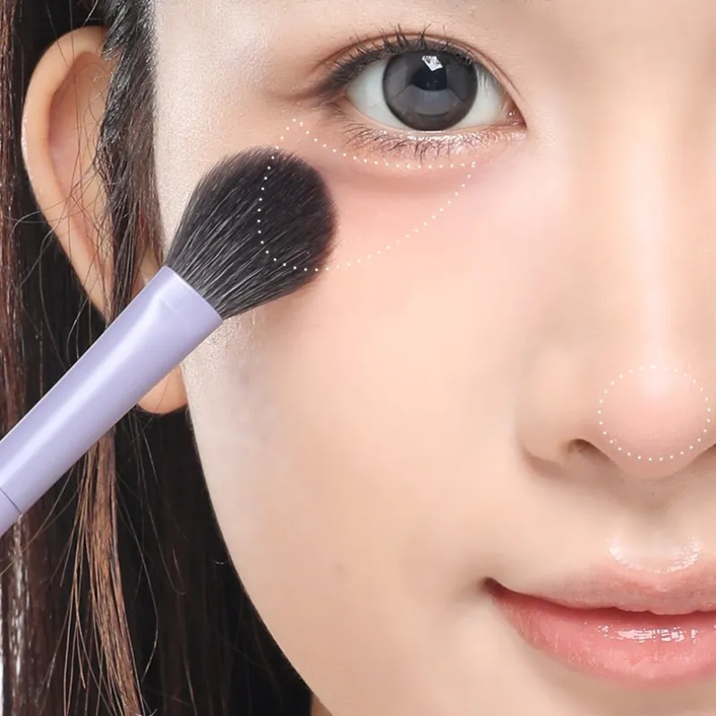 1 brocha para colorete púrpura súper suave, brocha para sombra de ojos y contorno de base, brocha para resaltar cejas y sombras, brochas de maquillaje — image 3