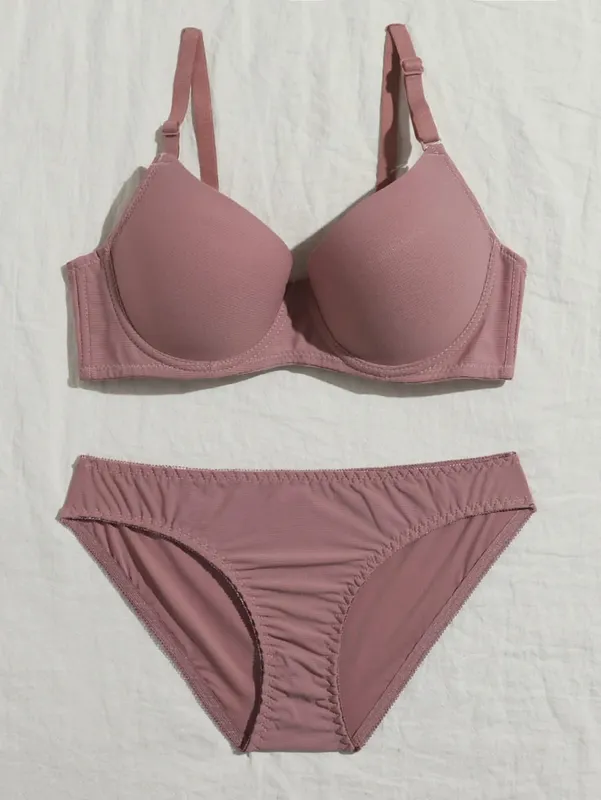Set di biancheria intima con ferretto solido Set di mutandine intimo Reggiseno push up da donna con anello in acciaio Intimo intimo — image 9