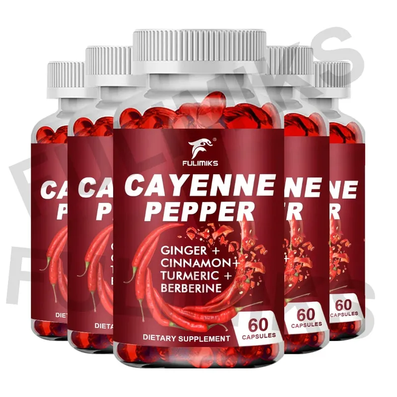 Cayenne Pepper Capsules Supports Cardiovascular Health Improves Digestion & Blood Circulation Capsaicin Supplement Softgels — image 12