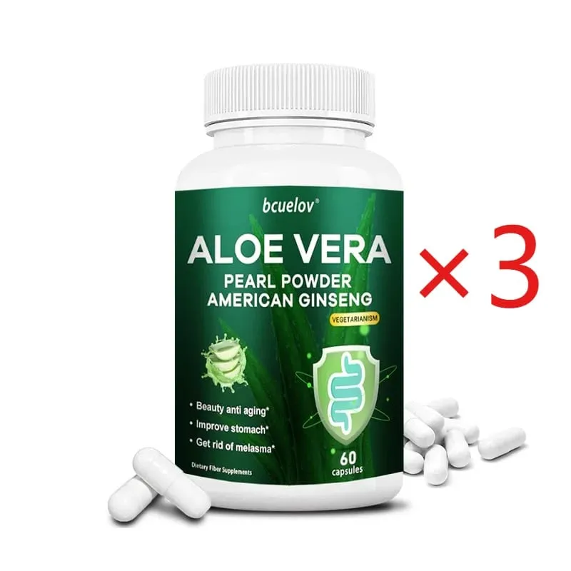Aloe Vera ekstrakt kapsler hjælper med at lindre forstoppelse tyktarmsrensning og afgiftning og styrer vægtmetabolisme — image 10