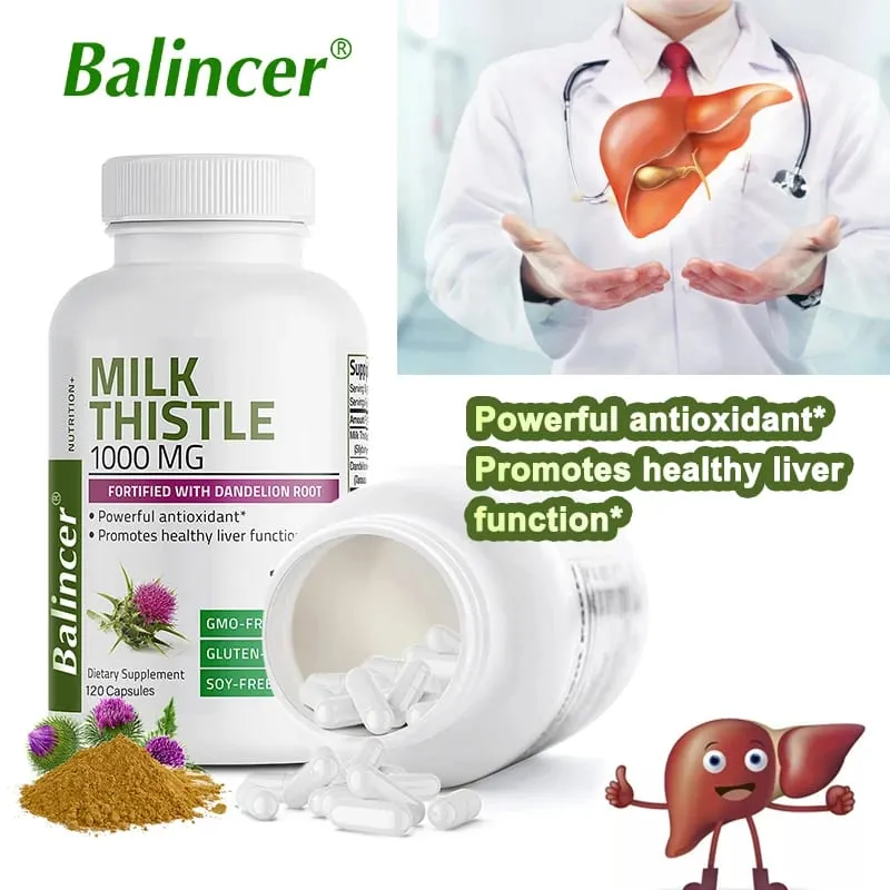 อาหารเสริม Thistle นมธรรมชาติ - ล้างพิษและทำความสะอาดสำหรับผู้ชายและผู้หญิง สุขภาพตับ และสนับสนุนการทำงานของตับ — image 5