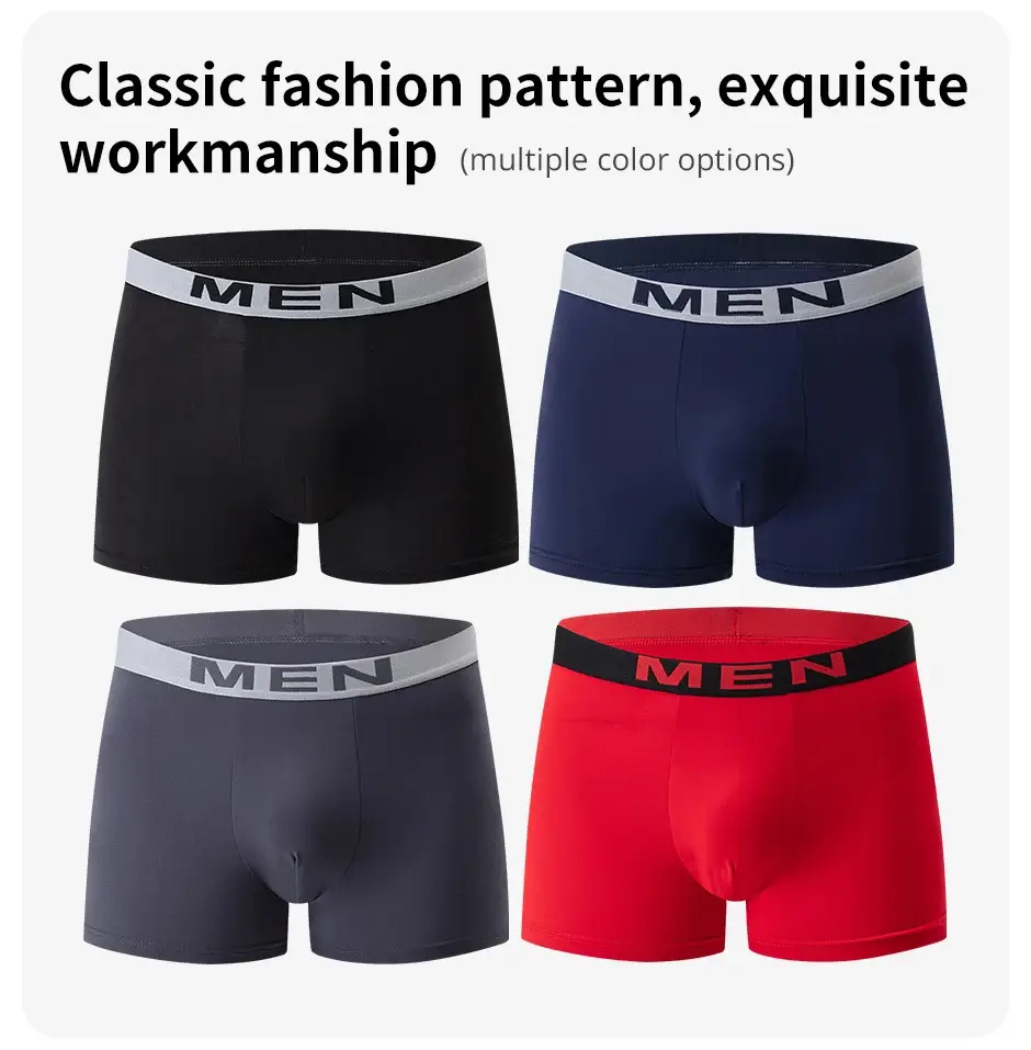 4/5/10Pcs Men's Fashionable Printed Multi-color Combination Underwear Shorts Youth Casual Sports Underwear Boxer Shorts Home Pan — image 4