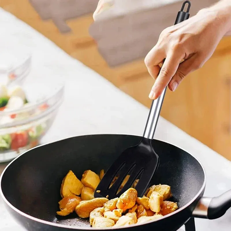2 ชิ้นชุดไม้พายซิลิโคนทนความร้อน Nonstick ไม้พายสเต็กครัวทำอาหารเครื่องครัวชุดเครื่องมือทำอาหารชุดไม้พาย — image 3