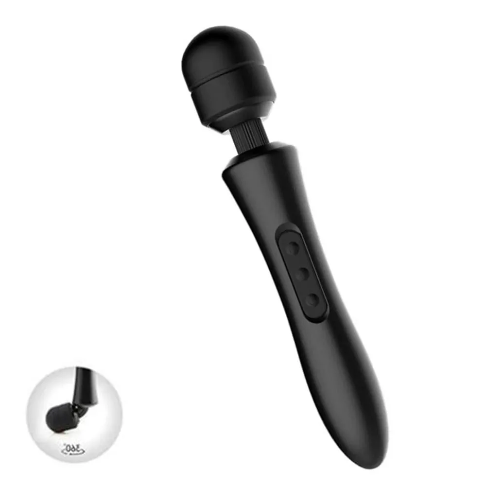 20 모드 주파수 8 속도 바디 진동기 강력한 마술 지팡이 AV 마사지 섹스 제품 여성을위한 USB 충전식 섹스 토이 ST090 — image 1