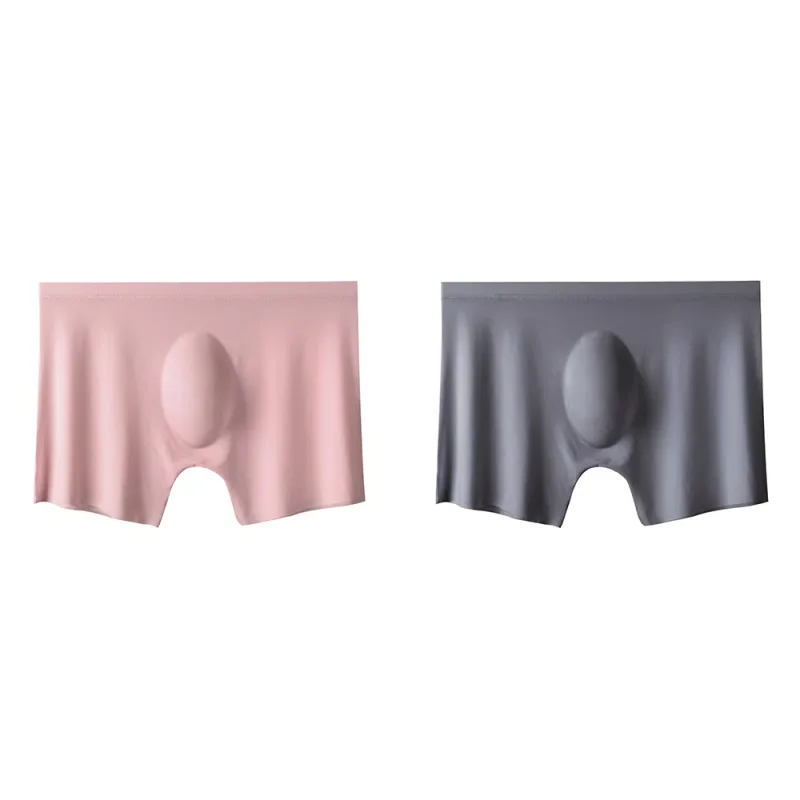 2Pc Men's Panties Ice Silk Underwear Men Underpants Boxers Seamless Man Ultra-thin Cool Breathable Boxer Shorts Male Boxershorts