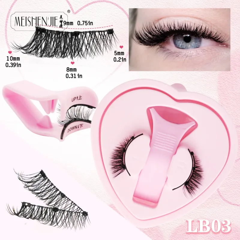 Magnetische Wimpern, 1 Stück, kein Kleber erforderlich, wiederverwendbar, natürlicher Look, 3D-Wimpern, einfach anzuwenden, weiche magnetische Wimpern-Set für Augen-Make-up — image 19