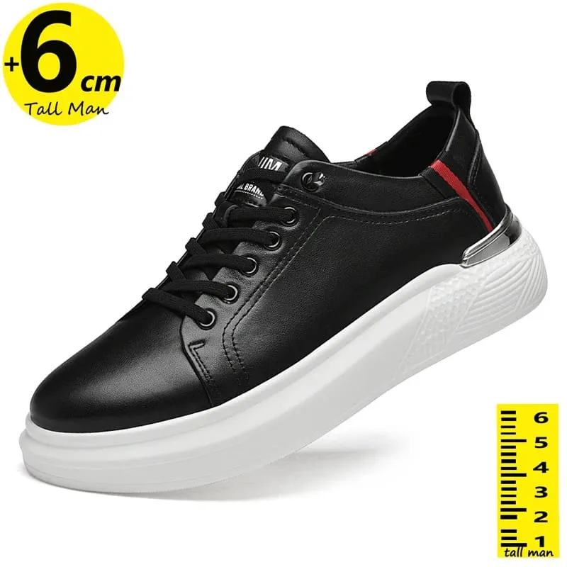 5001 Mann Weiße Turnschuhe Männer Aufzug Höhe Erhöhung Einlegesohle 6 cm Sport Plus Größe 37-43