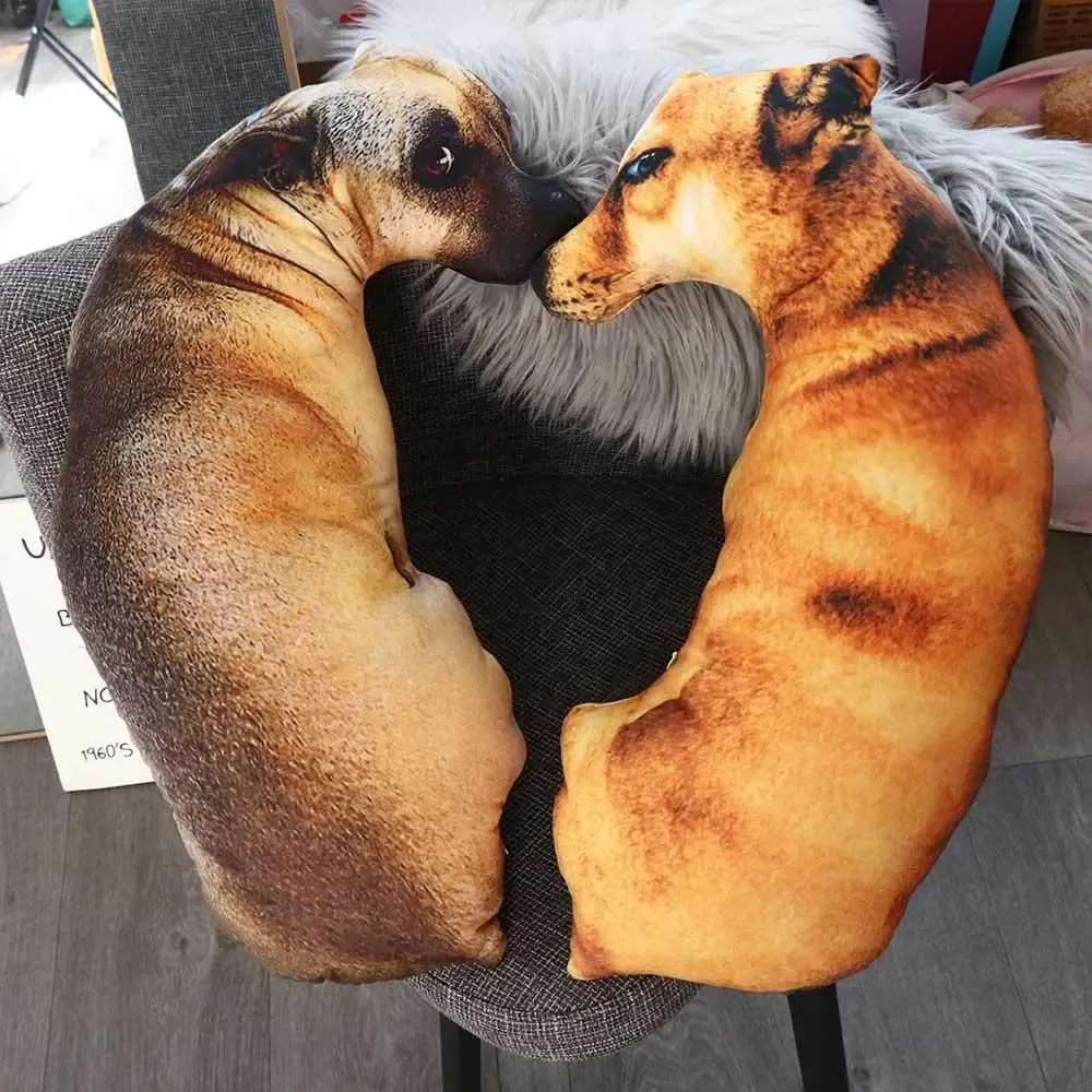 Toy 3D Lifelike Animal Throw Pillow Soft Plush Dog Pillow Creative Cushion Office — image 5