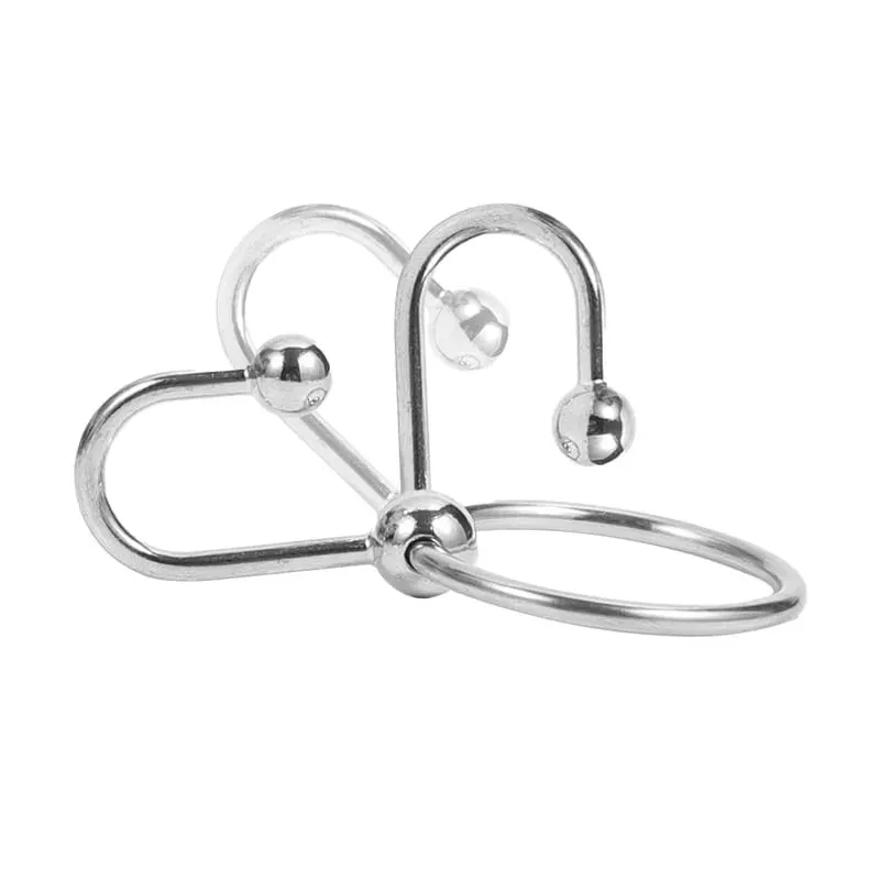 SM Niệu Đạo Dilator Gà Trống Vòng Thép không gỉ Xuất Tinh Trì Hoãn Dương Vật Nhẫn Đính Hạt Kim Loại Khóa Trễ Mỹ Dương Vật Cắm Đồ Chơi Tình Dục dành cho Nam — image 5