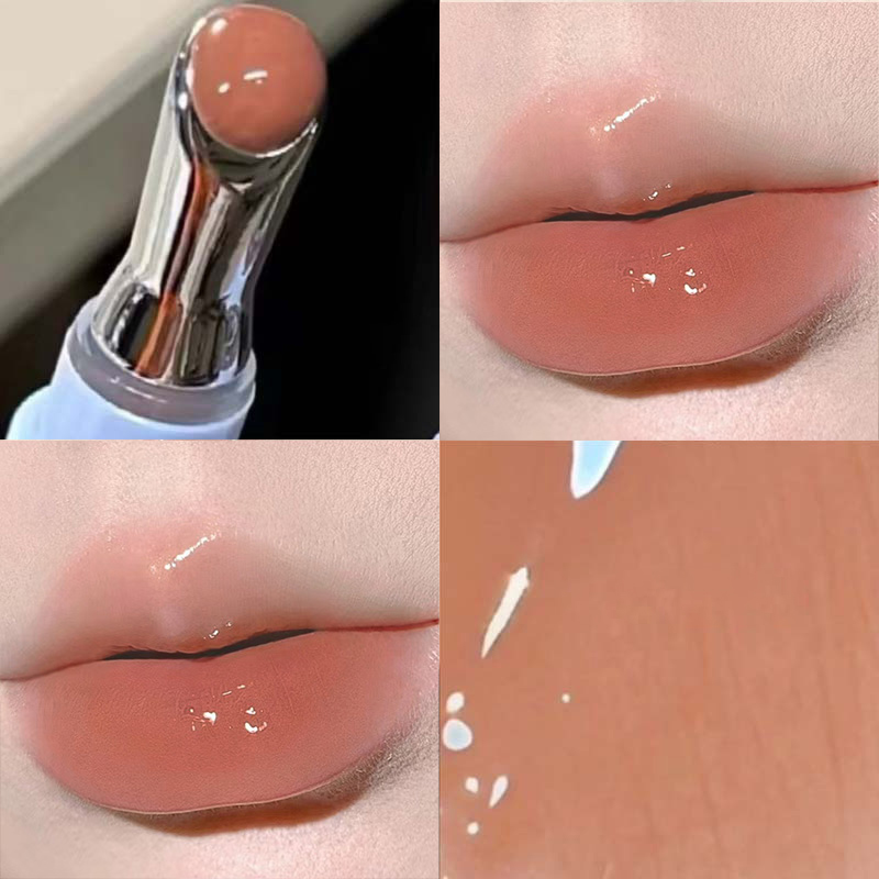 Cermin Esensi Berair Lip Gloss Tahan Lama Tidak Lengket Lipstik Cair Menepuk Jelly Lip Glaze Makeup Pelembab Warna Bibir — image 10