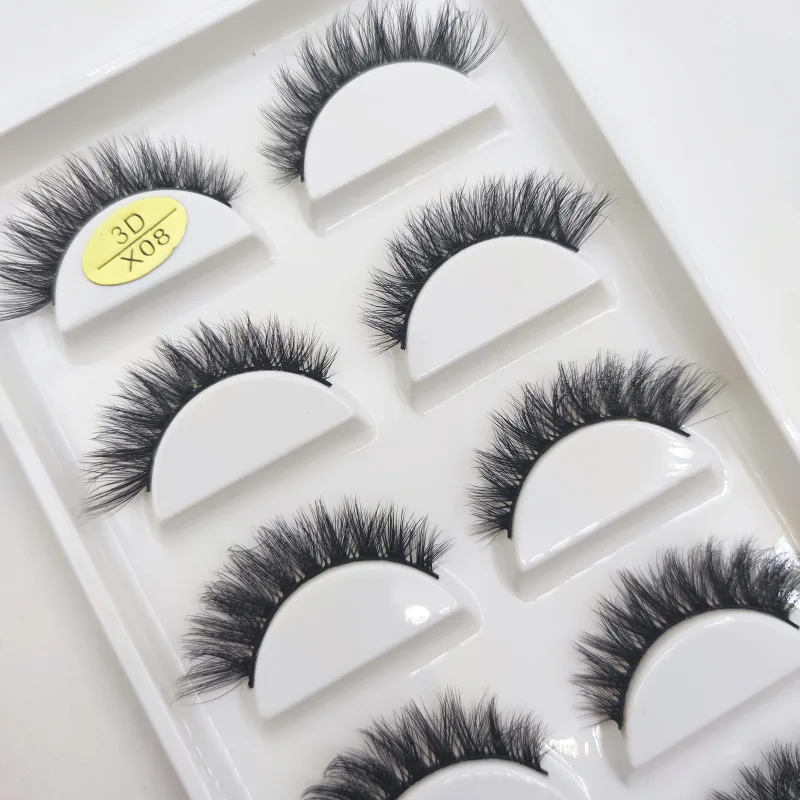 Natural 3D Mink False Eyelashes Makeup Fake Eye Lashes Faux Cils Make Up Beauty Tools Wholesale 5 Pairs — image 11