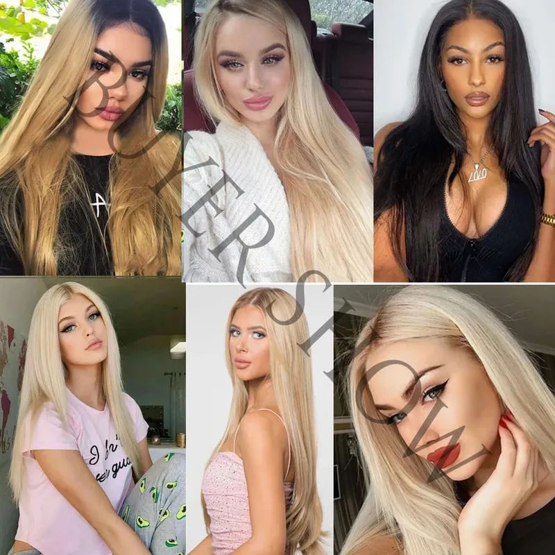No Clips Hair Extensions Invisible Wire Lang Lige Syntetisk Falsk Hair Piece 80cm Sort Brun Blond Frisure — image 7