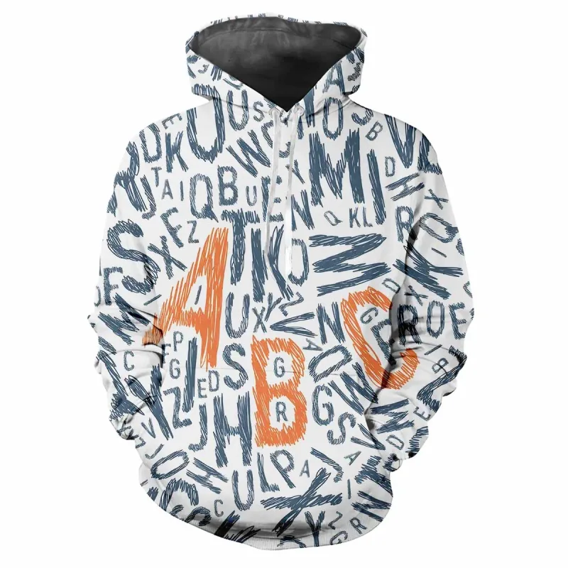 2024 Fashion Men's Hooded Printed Letter Pattern Sweatshirt Casual Long Sleeve Hooded Top Street Design Men's Sportswear — image 5