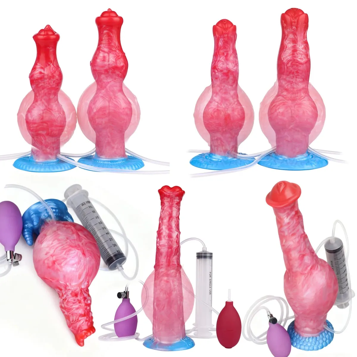 Silikon Şişme Boşalma Düğüm Yapay Penis Ayarlanabilir Çevresi Fışkırtma Fantezi At Penis Yetişkin Seks Oyuncakları Anal Dilatör — image 3