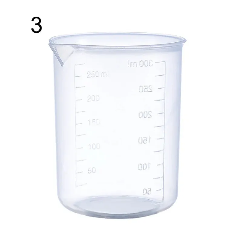 ถ้วยตวงพลาสติกโปร่งใสห้องปฏิบัติการ Beaker สำเร็จการศึกษาของเหลวเหยือกถ้วยครัวเบเกอรี่ทำอาหารการวัดขนาดคอนเทนเนอร์ — image 12