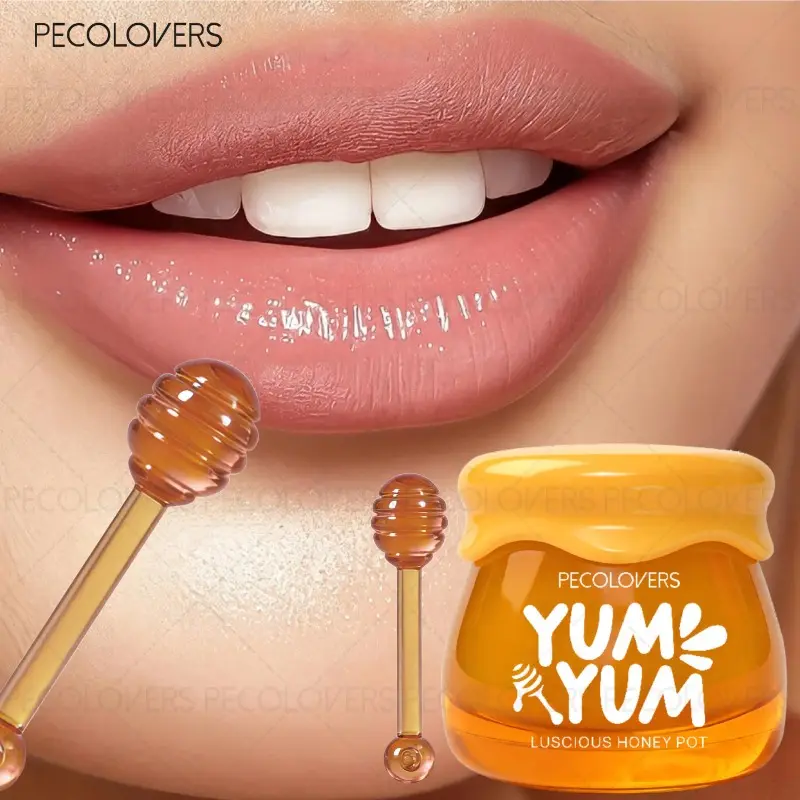 1PC Gincu Periuk Madu Buah Dapat Melembapkan Bibir Untuk Masa Yang Lama dan Boleh Di Sapu Berulang Kali Untuk Menyuburkan Bibir dan Mekap Bibir — image 2
